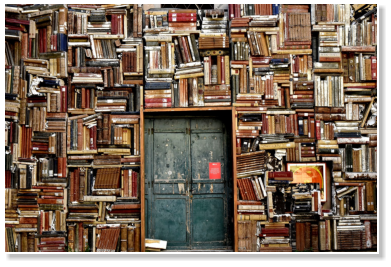 La porta nella libreria